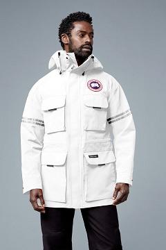 Chamarras Canada Goose Hombre México - Science Research Rompevientos Blancos UN3074589